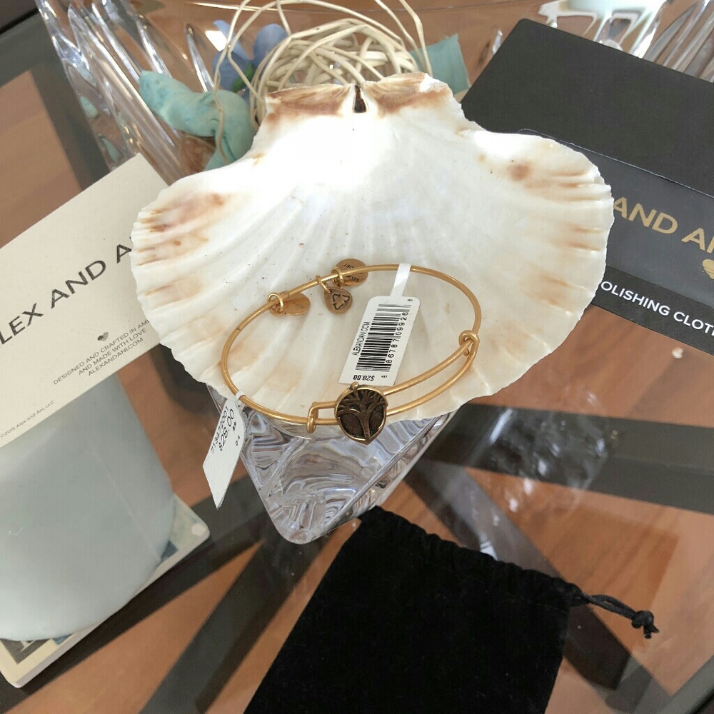 Alex and Ani "Tree of Life" Rafaellian Gold Bangle - Picture 4 of 4